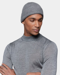 Grey Beanie in Cashmere Silk | Filatori