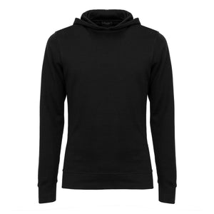 Black Hoodie in double jersey Compact Cotton | Filatori