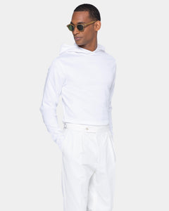 White Hoodie in double jersey Compact Cotton | Filatori