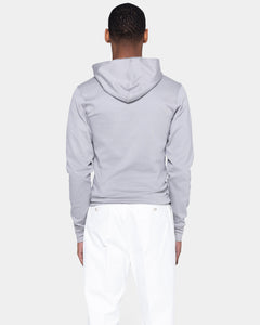 Grey Hoodie in double jersey Compact Cotton | Filatori