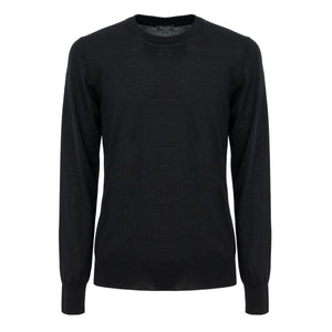 Maglia manica lunga girocollo Nero Lana Merino Extra Fine Cashwool® | Filatori