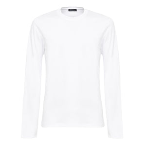 T shirt manica lunga tinta unita Bianco 100% Cotone egiziano | Filatori