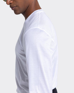 White Long Sleeve T-Shirt 100% Egyptian Cotton | Filatori 