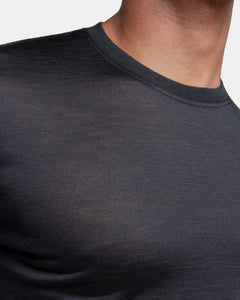 Black Tech Long Sleeve T-Shirt Wool | Filatori 