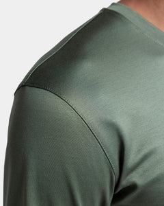 Military Green Long Sleeve T-Shirt 100% Ultra-fine Supima Cotton | Filatori 